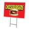 Signmission Cheeseburgers Yard Sign & Stake outdoor plastic coroplast window, C-1216 Cheeseburgers C-1216 Cheeseburgers - alternate 1